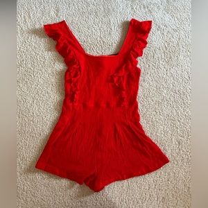 Never worn red romper!! Brand new size large!